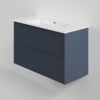 Тумба под раковину La Fenice Terra Twin FNC-01-TER-BG-100-2 99,6 см, подвесная, синий матовый