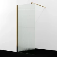 Душевая перегородка WasserKRAFT Rur 30W46BG-FL 110 см, профиль золотой матовый, стекло рифленое