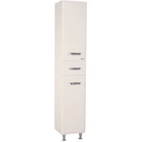 Пенал Bellezza Балтика 4628904100075 напольный L/R, с бельевой корзиной, бежевый глянец