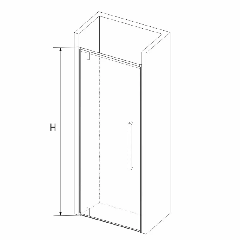 Душевая дверь 100 см RGW SV-02 B Stilvoll 06320210-14 прозрачное