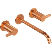 Смеситель для раковины Cezares Leaf LEAF-BLI3L-SS встраиваемый, с донным клапаном, бронза