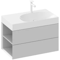 Тумба под раковину Ravak Lite X000001877 80 см L, подвесная, серый матовый