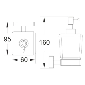 Изображение товара дозатор для жидкого мыла belz b90327 настенный, черный матовый