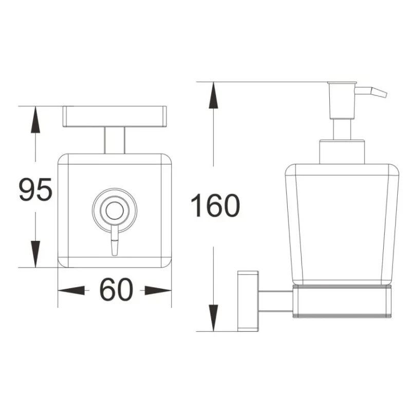 Дозатор для жидкого мыла Belz B90327 настенный, черный матовый