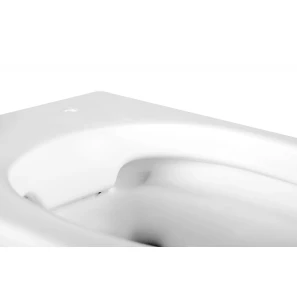 Изображение товара унитаз подвесной abber bequem ac1103 безободковый, с сиденьем микролифт, белый