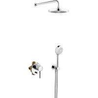 Душевой комплект Kludi Bozz 386300576 200 мм, со смесителем, хром
