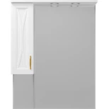 Изображение товара зеркальный шкаф 78,1x100 см белый матовый l misty амбра п-амб0280-0322ял