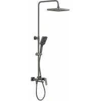 Душевая система Frap F2487-9 320x210 мм, со смесителем, оружейная сталь