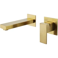 Смеситель для раковины Abber Daheim AF8212G встраиваемый, золотой матовый