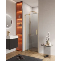 Душевая дверь Cezares Slider SLIDER-B-1-70/80-C-BORO 70-80 см, профиль золотой матовый, стекло прозрачное