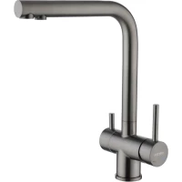 Смеситель для кухни Fmark FS1362Q с подключением к фильтру, графит