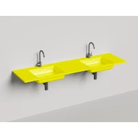 Раковина Salini S-Stone Onda 1402202MF 180x50 см, подвесная, покраска по RAL матовый полностью