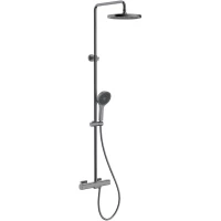 Душевая система Gappo G2495-79 260 мм, с термостатом, оружейная сталь