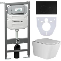 Комплект подвесной унитаз Ceramica Nova Metric CN3007 + система инсталляции Ceramica Nova Envision Round CN1001B + CN1000