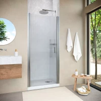 Душевая дверь Vegas Glass EP NOVO h2000 95 04 Moru 95 см, профиль никель матовый, стекло рифленое