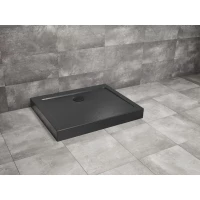Душевой поддон Radaway Doros D Compact Stone Black SDRD1280-05-54S 120x80 см, акриловый, прямоугольный, черный
