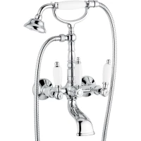 Смеситель для ванны Emmevi Deco Ceramic 121611/CR с душевым гарнитуром, хром
