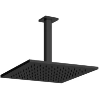 Верхний душ Gessi Emporio 47366#299 300 мм, с кронштейном, черный матовый