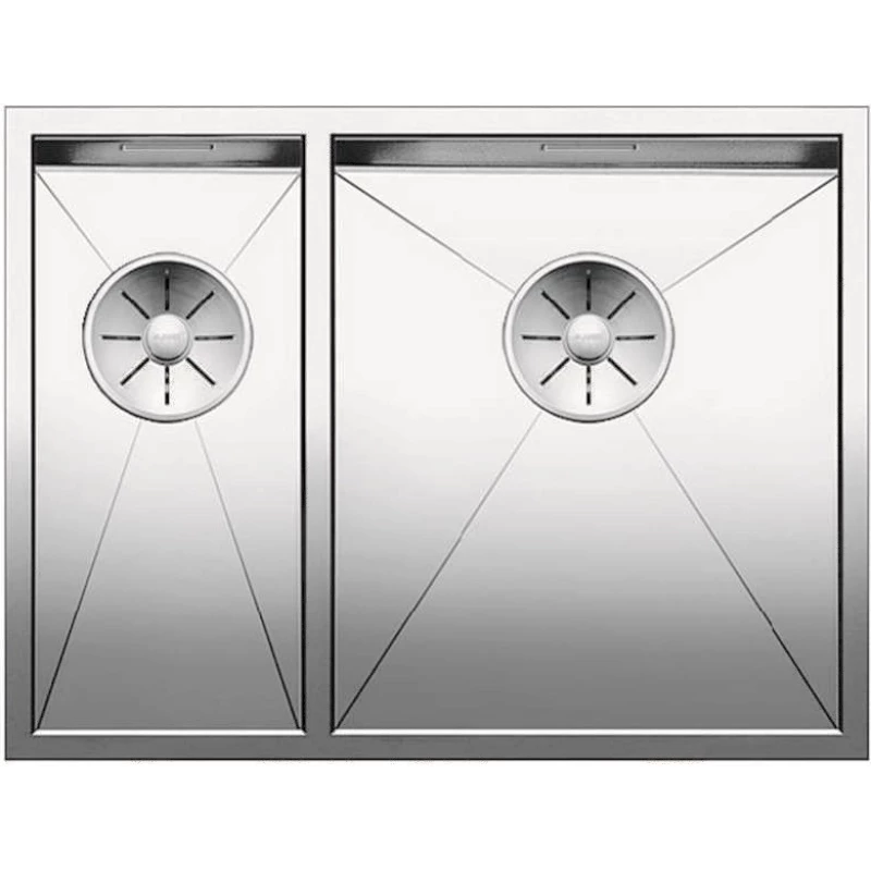 Кухонная мойка Blanco Zerox 340/180-U InFino зеркальная полированная сталь 521614