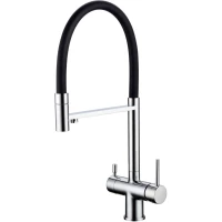 Смеситель для кухни Grocenberg GB4099CR с подключением к фильтру, гибким изливом, хром