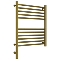 Полотенцесушитель электрический 600x500 состаренная бронза МЭМ левый, перемычка прямая Сунержа Богема 3.0 05-5804-6050