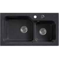 Кухонная мойка Belux SG-REC-DUO 8045-01 черный 4810924274236
