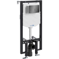 Инсталляция для унитаза WasserKRAFT Vils 56 56TLT.010.ME.PB03 с кнопкой смыва, черный глянец