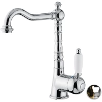 Смеситель для раковины Emmevi Laguna 40513/CO с донным клапаном, хром/золотой