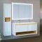 Комплект мебели белый/дуб 122 см Jorno Glass Gla.01.122/P/W + Mol.08.120/W + Gla.02.120/W - 2