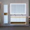 Комплект мебели белый/дуб 122 см Jorno Glass Gla.01.122/P/W + Mol.08.120/W + Gla.02.120/W - 1