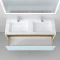 Комплект мебели белый/дуб 122 см Jorno Glass Gla.01.122/P/W + Mol.08.120/W + Gla.02.120/W - 4