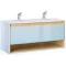Комплект мебели белый/дуб 122 см Jorno Glass Gla.01.122/P/W + Mol.08.120/W + Gla.02.120/W - 7