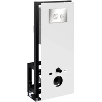 Инсталляция для унитаза WasserKRAFT Glan 66 66TLT.010.ME.WH.BN01 с кнопкой смыва, никель