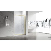 Душевая дверь Veconi Vianno VN55G-150-01-C8 150 см, профиль золотой матовый, стекло прозрачное