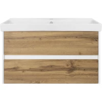 Тумба белый глянец/светлое дерево 86,8 см Misty Адриана П-Адр01090-0122Я