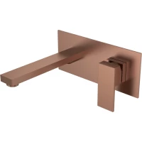 Смеситель для раковины Boheme Qubic 475-BRB встраиваемый, бронза матовая