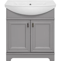 Тумба под раковину Misty Лувр П-Лвр01065-502 61 см, напольная, серый матовый