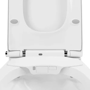 Изображение товара унитаз подвесной lavinia boho smart v-clean 3359101r безободковый, с функцией биде, с сиденьем микролифт, белый