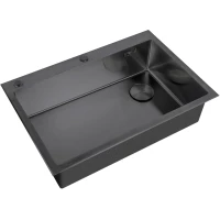 Кухонная мойка Zorg LUX 7551 GRAFIT 75x51 см, графит