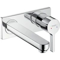 Смеситель для раковины Hansgrohe Metris S 31163000 встраиваемый, с выпуском, хром