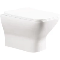 Унитаз подвесной Ceruttispa Elleros Aria CT10482 безободковый, с сиденьем микролифт, белый