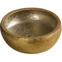 Раковина-чаша CeramaLux J2023 41x41 см, накладная, золотой матовый