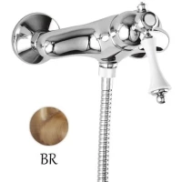 Смеситель для душа бронза, ручка белая Cezares Margot MARGOT-DM-02-Bi