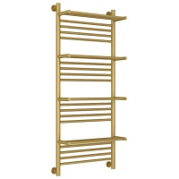 Полотенцесушитель водяной 1200x500 золотой матовый Сунержа Богема с полкой+ 032-0224-1250