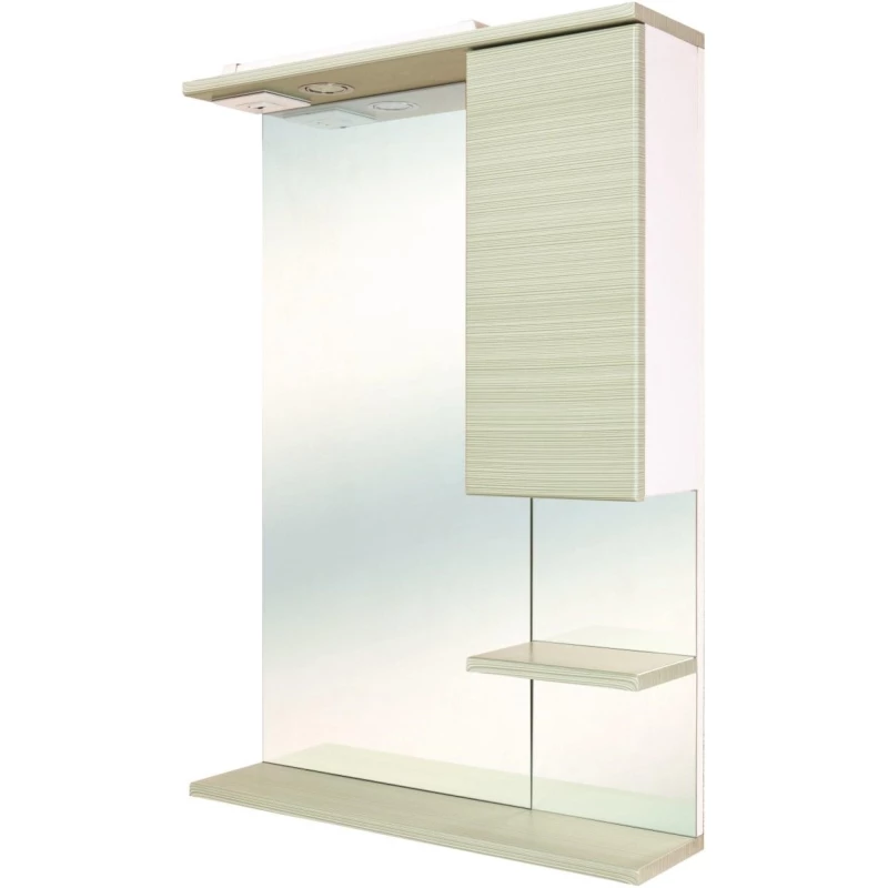 Зеркальный шкаф 60x86,2 см белый матовый/оливковый матовый R Onika Элита 206022