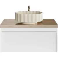 Тумба белый глянец 99,3 см Kerama Marazzi Modula MOD.100.1+1\WHT