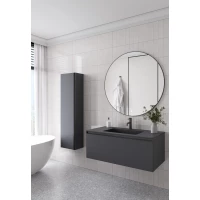 Комплект мебели Armadi Art Quatro Antracite 790-M1-100-A-A + 793-100-A + 545-100-GM 101 см, подвесной, антрацит матовый