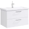Комплект мебели белый глянец 81,5 см Aqwella Manchester MAN01082 + 4640021064733 + SM0208 - 2