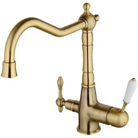 Смеситель для кухни Gappo G4391-4 с подключением к фильтру, бронза
