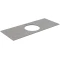 Столешница 117 см серый матовый для накладных раковин Kerama Marazzi Plaza Modern Фондамента PL5.DL500900R\120 - 1